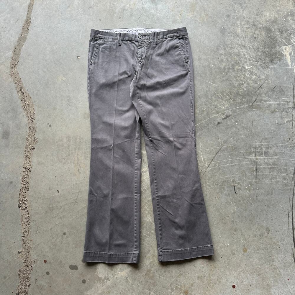 Banana Republic Dress Pants Women's 12 Stretch Gray Weekend Chino Pockets Ladies